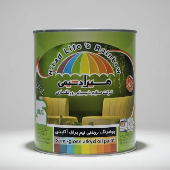 رنگ هیراد شیمی پوشرنگ روغنی نیم براق آلکیدی